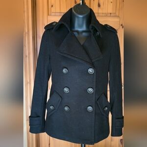 GAP Women's Classic Black Peacoat